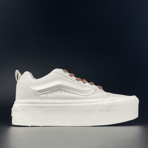Vans Knu Skool Women’s Size 7 White Suede Casual Platform Sneaker Skate Shoe NEW - Picture 6 of 9
